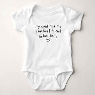 Body Para Bebê Minha Tia Tem Meu Novo Melhor Amigo No Seu Ventre 