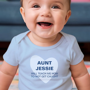 Body Para Bebê Minha Tia Vai Me Ensinar a Não Ser Pega