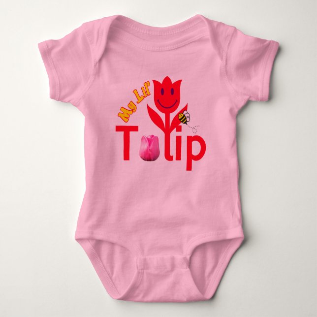 Body Para Bebê Minha tulipa de Barcelona do 🌷 do onsie da tulipa (Frente)