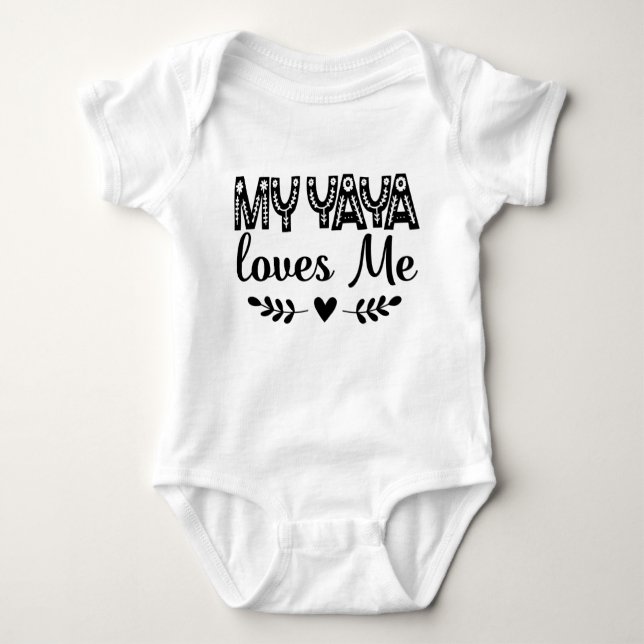 Body Para Bebê Minha Yaya Me Ama (Frente)