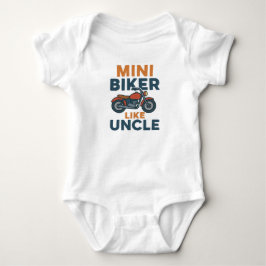 Body Para Bebê Mini Biker Como Tio Legal Motocicleta