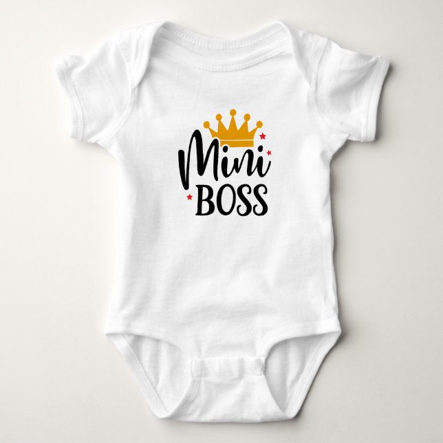 Body Para Bebê Mini Boss Baby Bodysuits (Frente)
