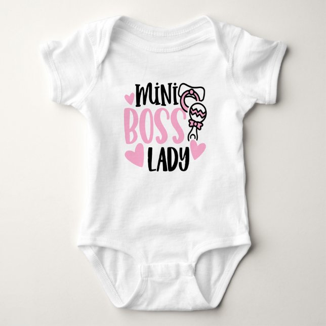 Body Para Bebê Mini Boss Lady (Frente)