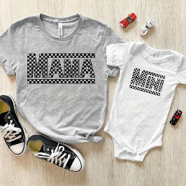 Body Para Bebê Mini macacão-preto, Combine com mamãe