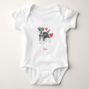 Body Para Bebê Miniatura Schnauzer Mini Schnauzer