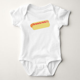 Body Para Bebê Minimalista Comilão de Cachorro Quente Faminto
