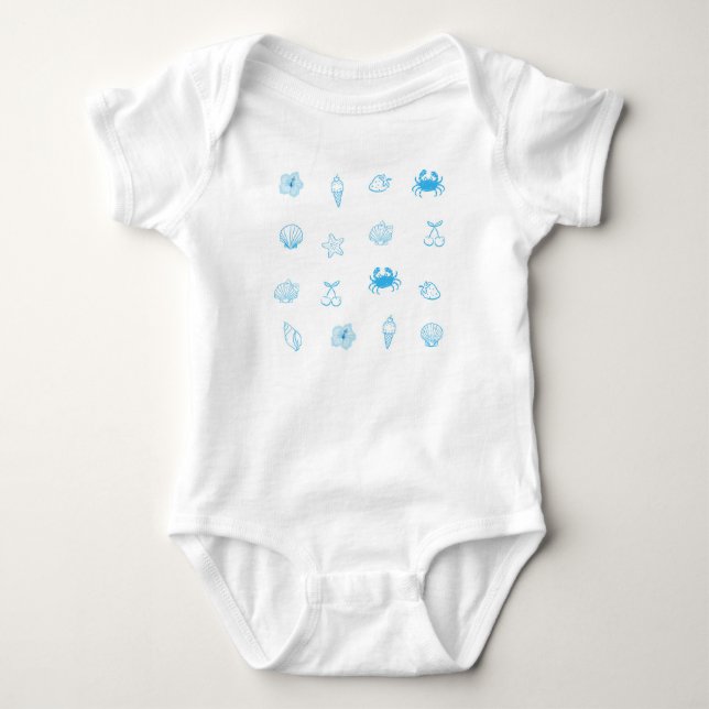 Body Para Bebê Minimalista Praia Grega (Frente)