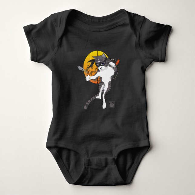 Body Para Bebê Missão da Lua de cheio: Cat Ninja (Frente)