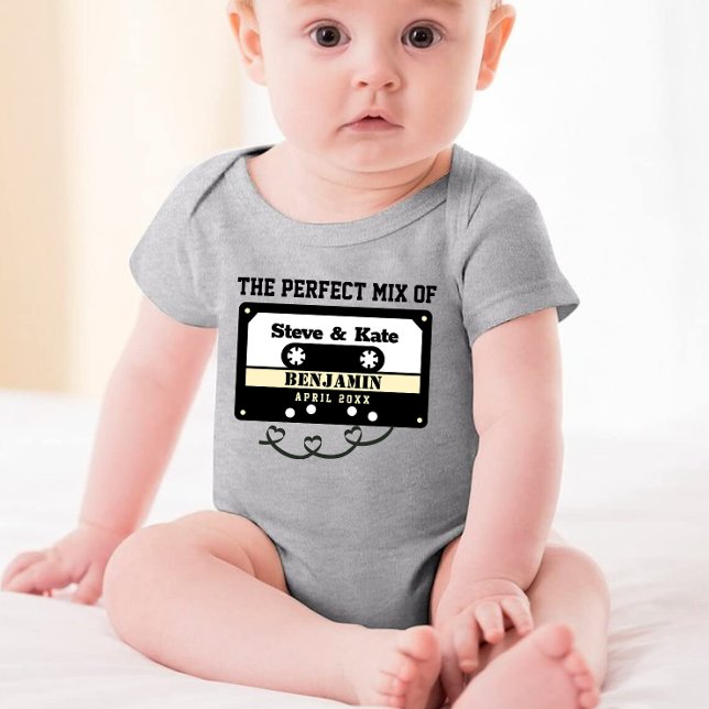 Body Para Bebê Mistura perfeita personalizada de mãe e Pai (Criador carregado)