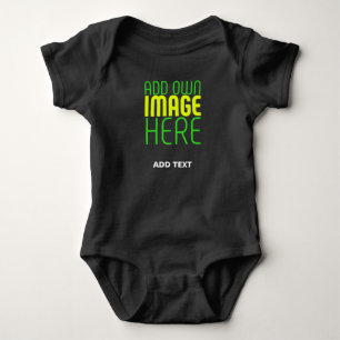BODY PARA BEBÊ MODELO DE TEXTO DE IMAGEM NEGRA SIMPLES EDITÁVEL M