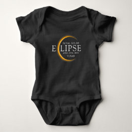 Body Para Bebê Modern Black & Dourado 2024 Texas Total Eclipse So