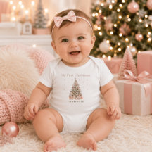 Modern Blush Meu Primeiro Natal – Personalizado
