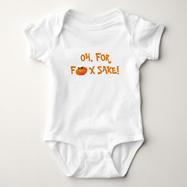 Body Para Bebê Modern Boho Fox Sake Engraçado Dizendo Fox Laranja (Frente)