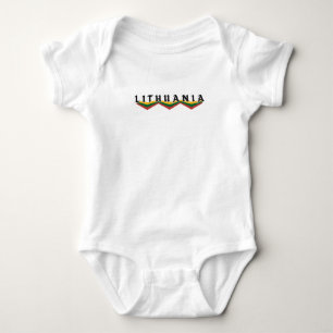 Body Para Bebê Moderna Lituânia Lietuva País Bandeira Souvenir