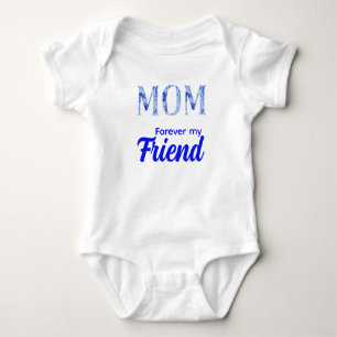 Body Para Bebê Moderno Dia das Mães Elegante Amigo para Sempre