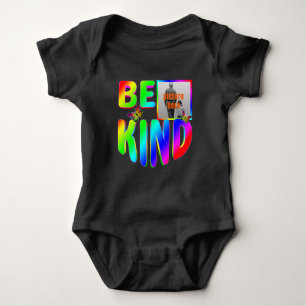 BODY PARA BEBÊ MODERNO PERSONALIZADO SEJA GENTIL COLORIDO ARCO-ÍR