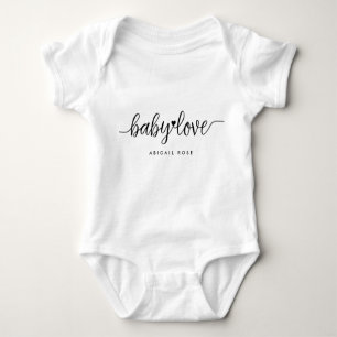 Body Para Bebê Moderno Script Baby Love Romper