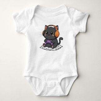 Body Para Bebê Modo Gamer e Gamer Preto e Bonito