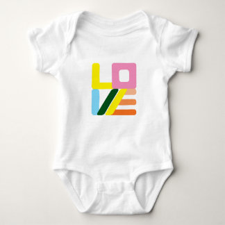 Body Para Bebê MODO multicolor AMOR Fita com um único bebê