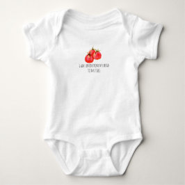Body Para Bebê Molho-Aquarela Tomate Bebê Bodyfato