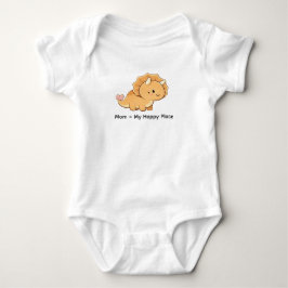 Body Para Bebê Mom = My Happy Place – Cute Baby Triceratops Illus