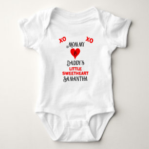 Body Para Bebê Mommy and Daddy's Little Sweetheart Baby NAME