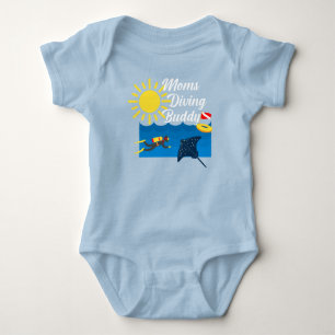 Body Para Bebê Moms Diving Buddy Design - Bodysuit Jersey para Be