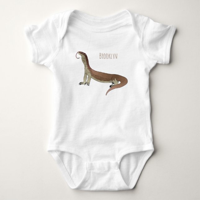 Body Para Bebê Monitor de desenho de lagarto (Frente)