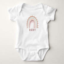 Monograma Nome do Bebê Terthy Boho Arco Arco-Íris 