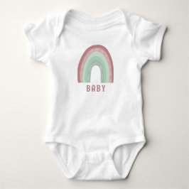 Body Para Bebê Monograma Nome do Bebê Terthy Boho Rainbow Baby Bo