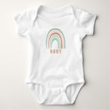 Monograma Nome do Bebê Terthy Boho Rainbow Green B