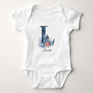 Body Para Bebê Monograma Personalizado de Nome Fita