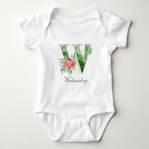 Body Para Bebê Monograma Personalizado de Nome Personalizado Ro