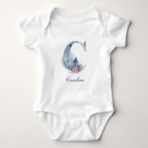 Body Para Bebê Monograma Personalizado de Nome Personalizado Ro