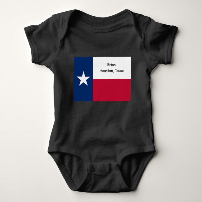 Body Para Bebê Monogramas do Texas (Frente)