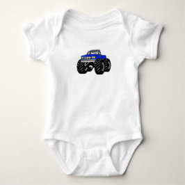 Body Para Bebê Monster truck azul