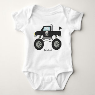 Body Para Bebê Monster truck personalizado do Bodysuit do bebê