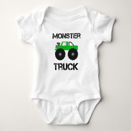Body Para Bebê Monster truck verde