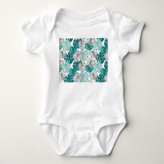 Body Para Bebê Monstera Duo Tone: Trópicos mínimos