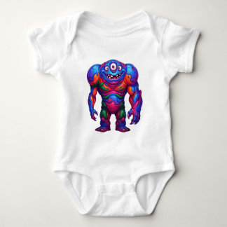 Body Para Bebê Monstro Arco-Íris Vibrante