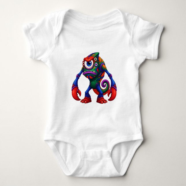 Body Para Bebê Monstro de Um Olho Vibrante (Frente)