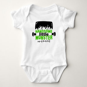 Body Para Bebê Monstro Frankenstein de Halloween Bonitinho