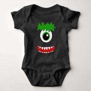 Body Para Bebê Monstro Kawaii Sorridente de Um Olho