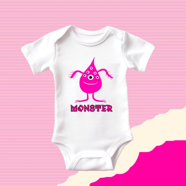 Body Para Bebê Monstro rosa (Criador carregado)