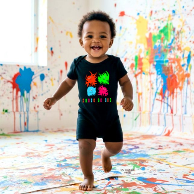 Body Para Bebê Monstros engraçados (Criador carregado)