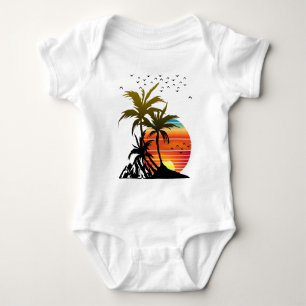 Body Para Bebê Montanha Montanha - Palmeiras Retro