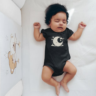 Body Para Bebê Moon Collage Baby Cartoon