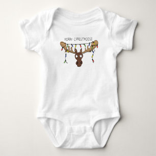 Body Para Bebê Moose Cute Engraçado Natal