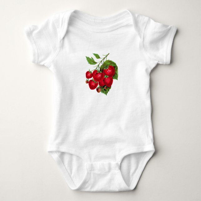Body Para Bebê Morangos (Frente)