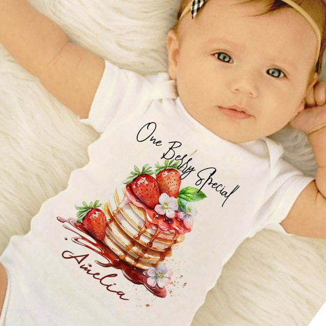 Body Para Bebê Morangos Personalizados - Uma Baga Muito Especial (Criador carregado)